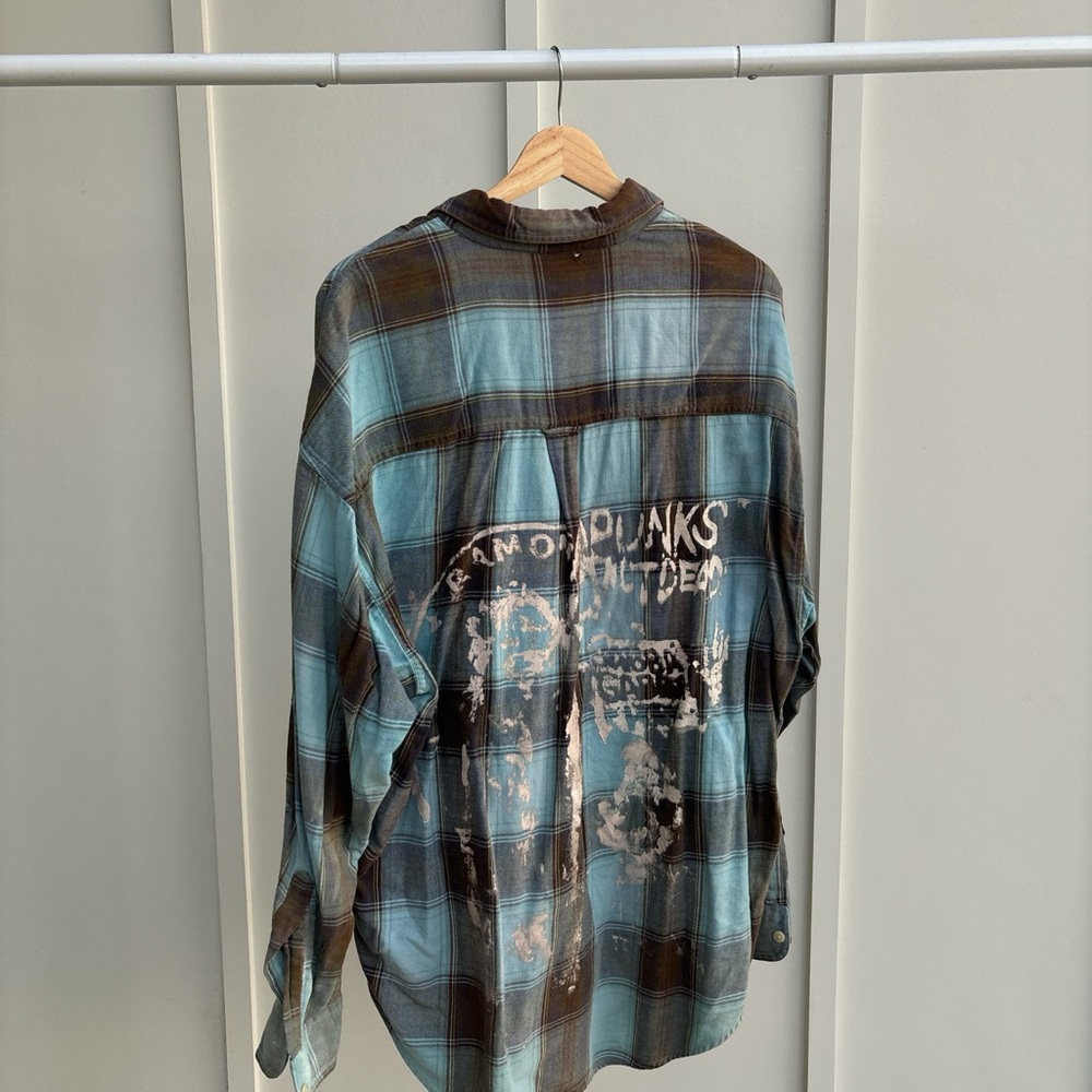 Vintage Chaps Ralph Lauren - Blue and Brown Plaid Flannel